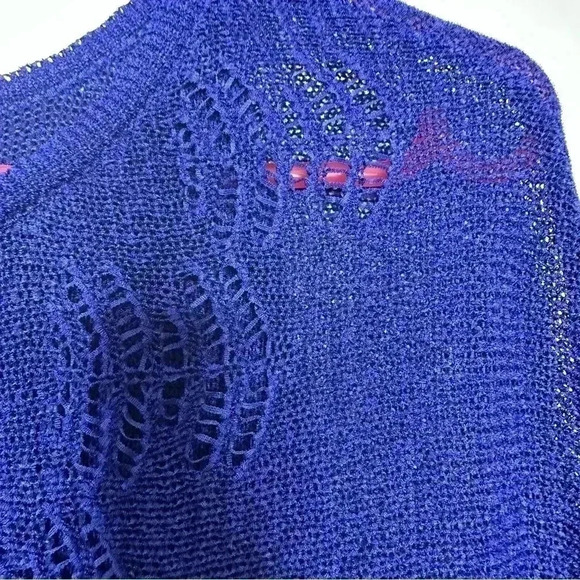 Nygard  Knit Poncho Blue Size Medium - Picture 14 of 16